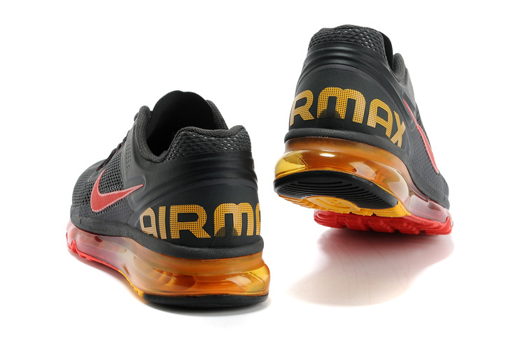 Nike Air Max 2013 Chaussures Hommes Noir Rouge Orange (2)